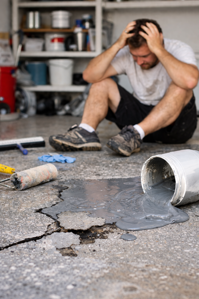DIY floor fail in garage